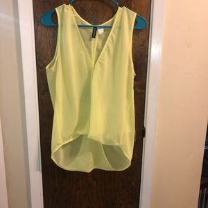 H&M sheer yellow top